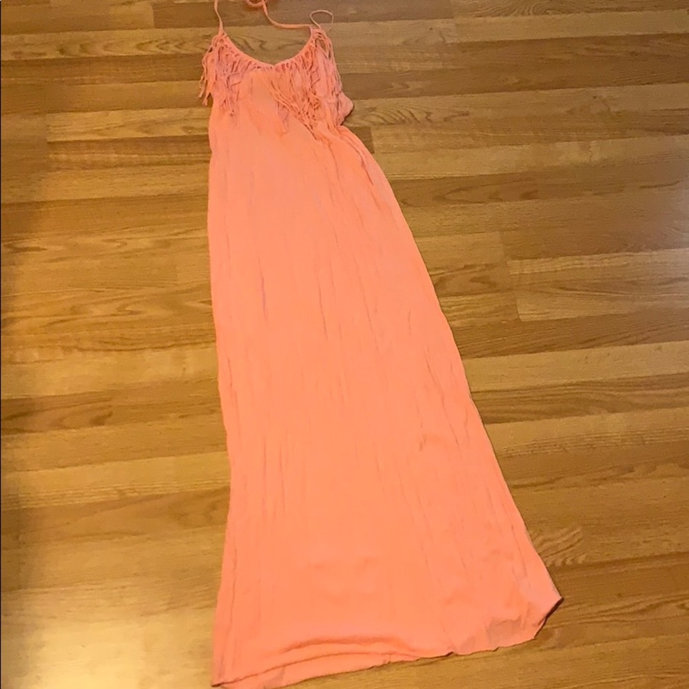 Pink fringed maxi by Roxy, size medium